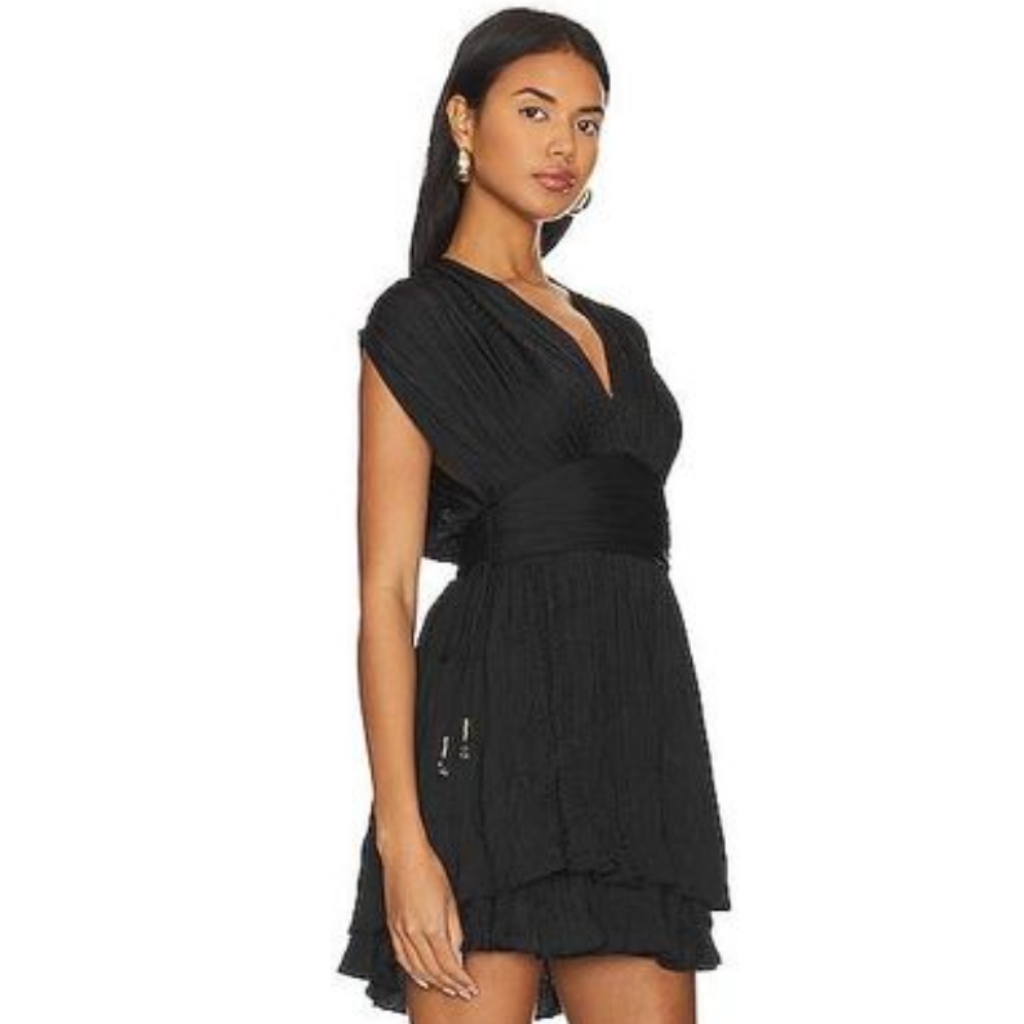 Nwt$128 Free People Silky, Smocked Back Bonny Mini Dress Ultimate Lbd